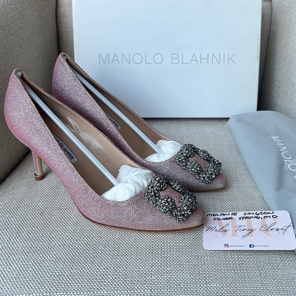 Authentic Brand New Manolo Blahnik Hangisi 70mm - Picture 2 of 10